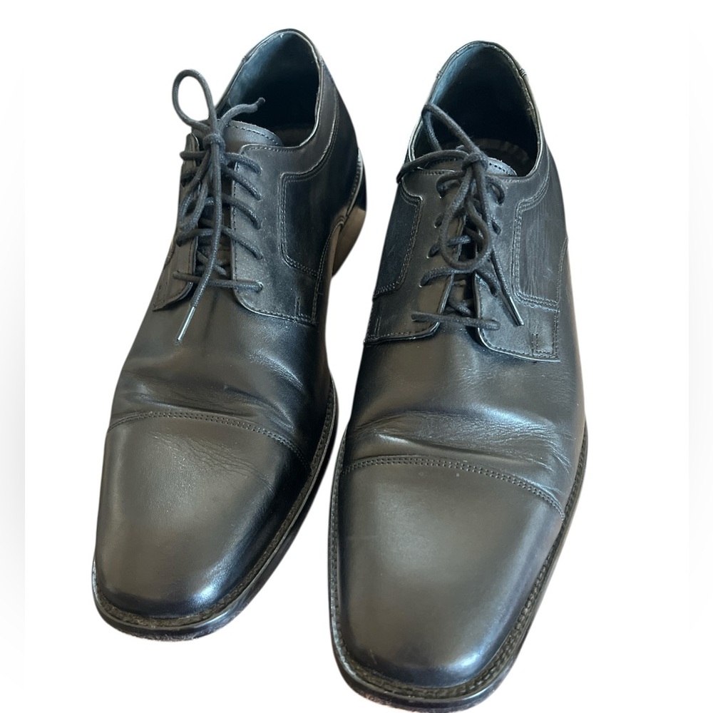 J Murphy by Johnston & Murphy Oxfords Dress Shoes Mens Size 12 M Black Leather - Picture 2 of 6